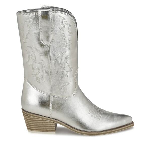 Nine West Women's Yodown Western Boots Silver Size 9 NWOB - Picture 11 of 11